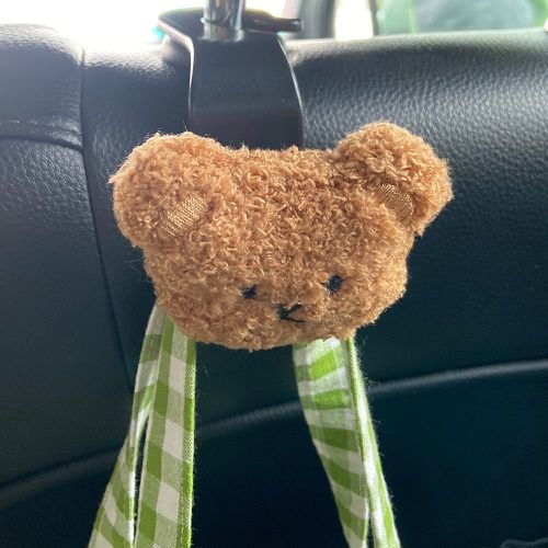 Pièce Crochet en peluche à détail ours de siège d'auto - SHEIN - Modalova