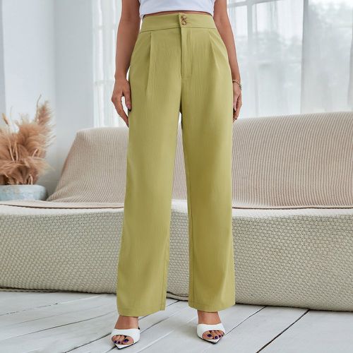 Pantalon droit taille haute - SHEIN - Modalova