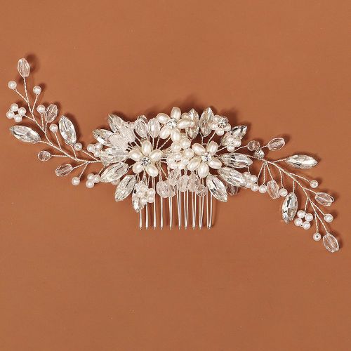 Épingle à cheveux fausse perle & à strass à fleur de mariée - SHEIN - Modalova