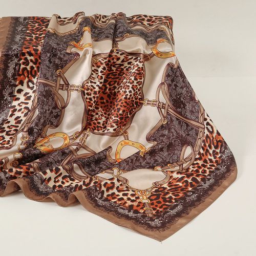 Bandana à imprimé léopard et chaîne - SHEIN - Modalova