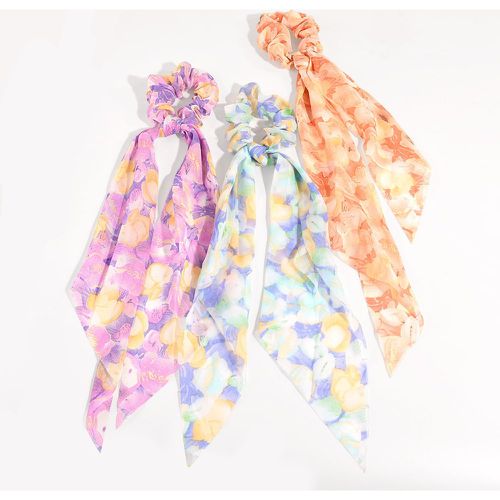 Pièces Élastique avec foulard pour cheveux à imprimé floral - SHEIN - Modalova