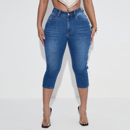 Jean skinny à lacets - SHEIN - Modalova