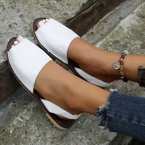 Sandales à bride arrière minimaliste plat - SHEIN - Modalova