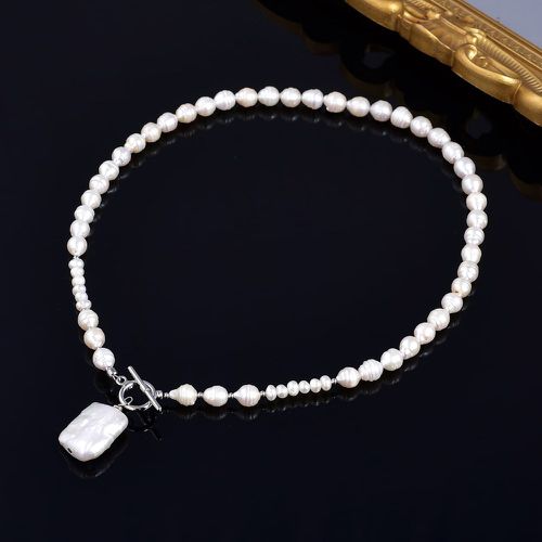 Collier à perles 18K à perle naturelle - SHEIN - Modalova