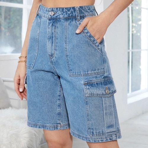 Short en jean taille haute ample - SHEIN - Modalova