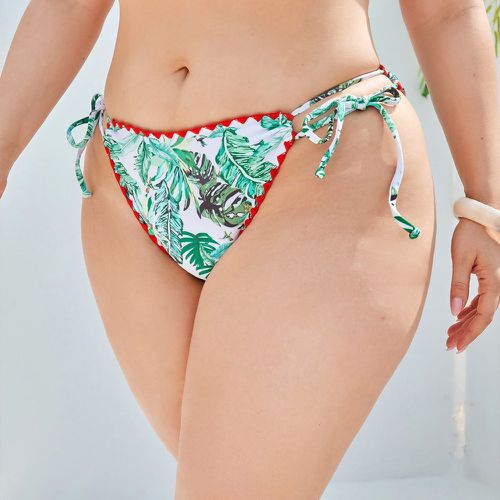 Bas de bikini à imprimé tropical à nœud - SHEIN - Modalova