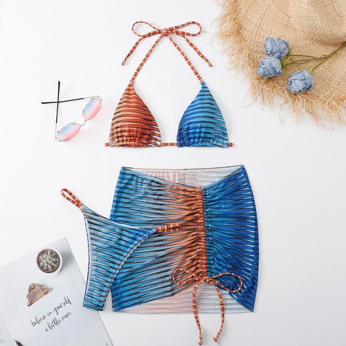 Pièces à rayures Bikini & Jupe de plage - SHEIN - Modalova