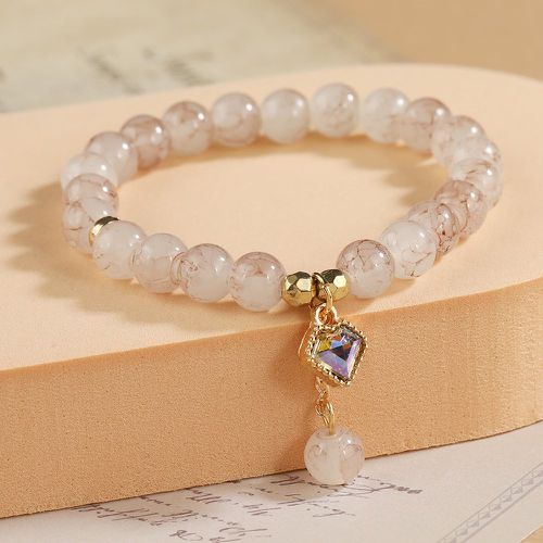 Bracelet perlé à strass - SHEIN - Modalova