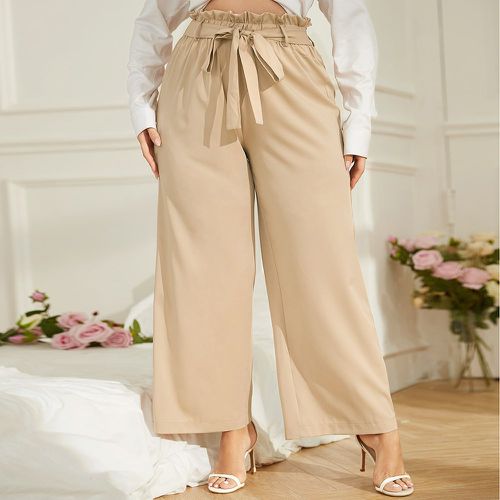 Pantalon à taille froncée ample ceinturé - SHEIN - Modalova