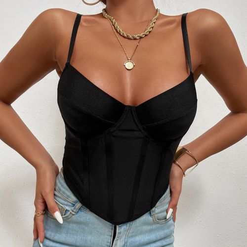 Top à fines brides court asymétrique bustier - SHEIN - Modalova