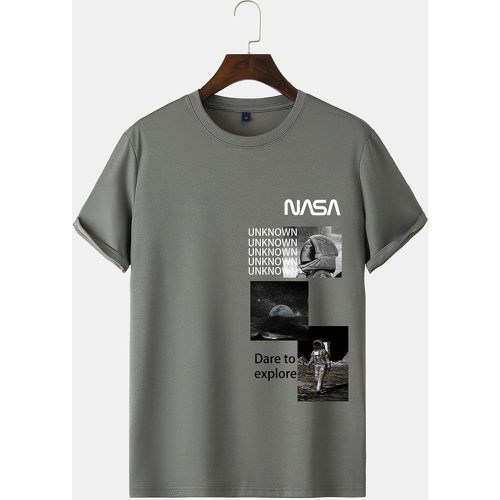 T-shirt à motif photo et lettres - SHEIN - Modalova