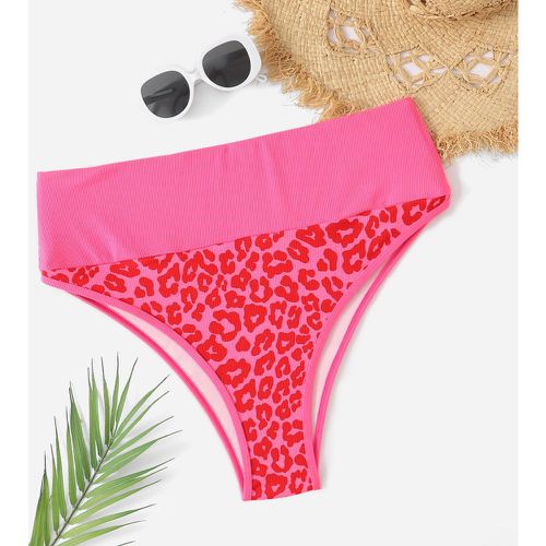 Bas de bikini léopard côtelé - SHEIN - Modalova