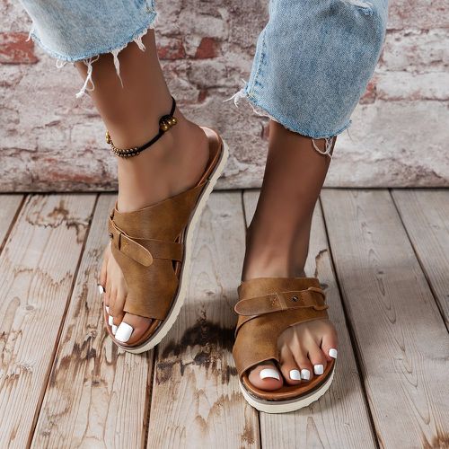 Sandales entre-doigt minimaliste texturé - SHEIN - Modalova