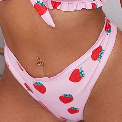 Bas de bikini à imprimé fraise - SHEIN - Modalova