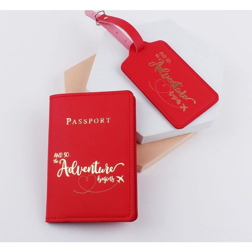 Étui à passeport à lettres & Étiquette pour valise - SHEIN - Modalova
