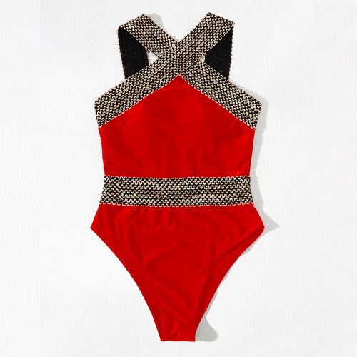 Maillot de bain une pièce à couture croisé - SHEIN - Modalova