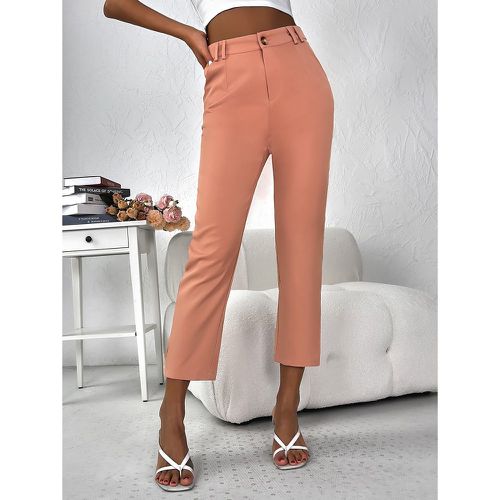 Pantalon tailleur unicolore à poche - SHEIN - Modalova