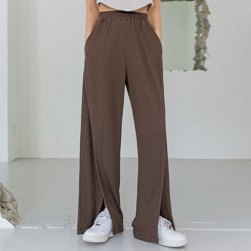 Pantalon côtelé à poche - SHEIN - Modalova