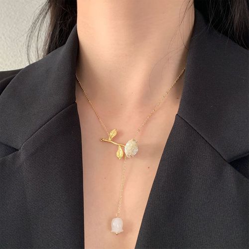 Collier avec pendentif à fleur - SHEIN - Modalova