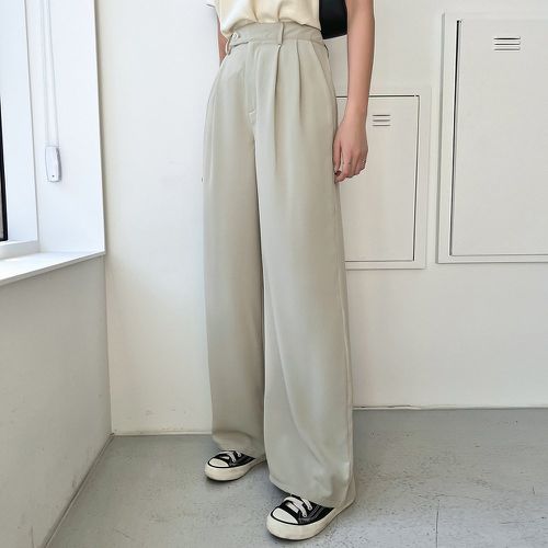 Pantalon de costume à détail plié à poche - SHEIN - Modalova