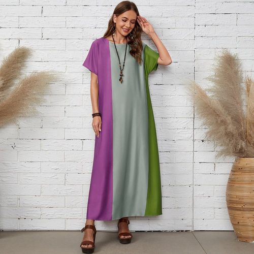 Robe tunique à blocs de couleur - SHEIN - Modalova