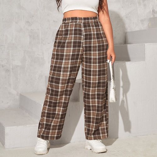 Pantalon à carreaux taille élastique - SHEIN - Modalova