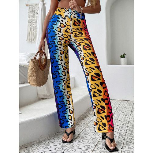 Pantalon à blocs de couleurs taille haute - SHEIN - Modalova