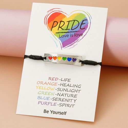Bracelet LGBT à détail cœur à détail en métal - SHEIN - Modalova