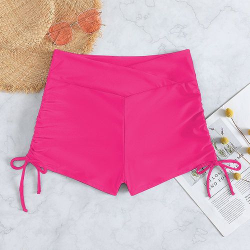 Bas de bikini rose fluo à cordon - SHEIN - Modalova