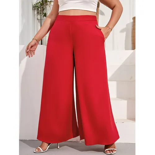 Pantalons grandes tailles Poche Élégant Unicolore - SHEIN - Modalova