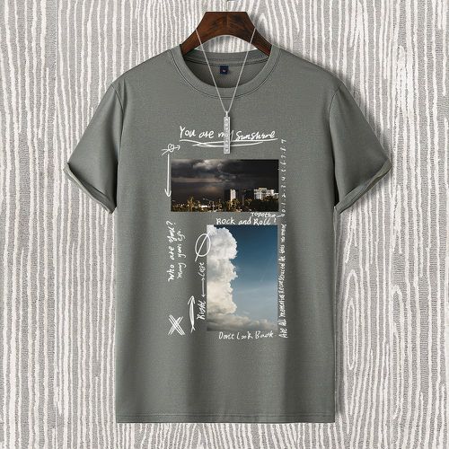 T-shirt nuage & à motif slogan - SHEIN - Modalova