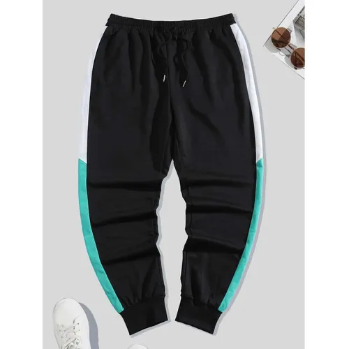 Pantalons de survêtements Cordon Rayures latérales Blocs de couleur - SHEIN - Modalova
