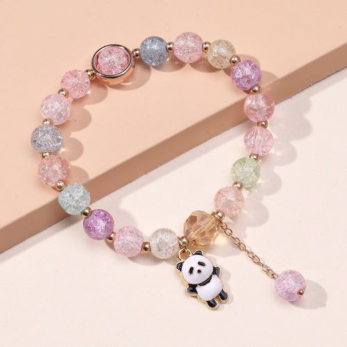 Bracelet perlé de couleur aléatoire panda breloque - SHEIN - Modalova
