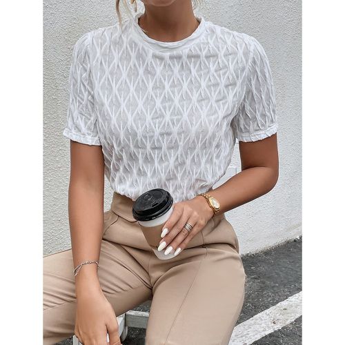 T-shirt unicolore texturé - SHEIN - Modalova