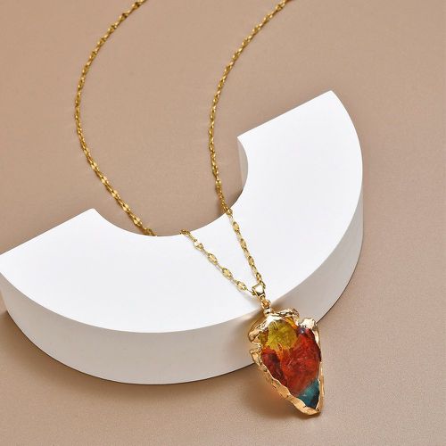 Collier avec pendentif versicolore pierre - SHEIN - Modalova