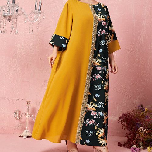 Robe tunique à imprimé floral à paillettes - SHEIN - Modalova
