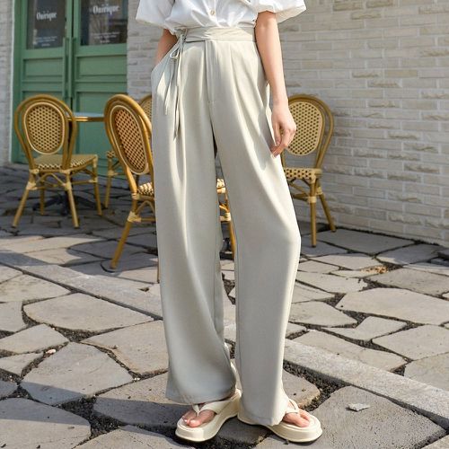 Pantalon tailleur à poche plissé ample - SHEIN - Modalova