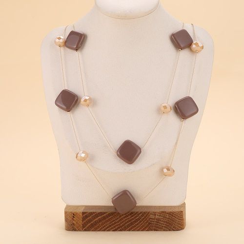 Collier géométrique & à perles - SHEIN - Modalova