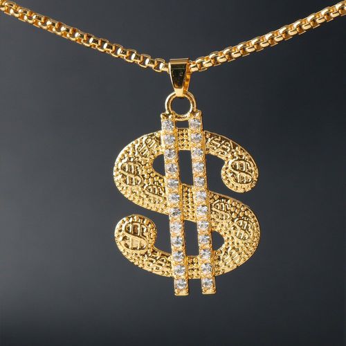 Collier à pendentif avec strass dollar symbole - SHEIN - Modalova