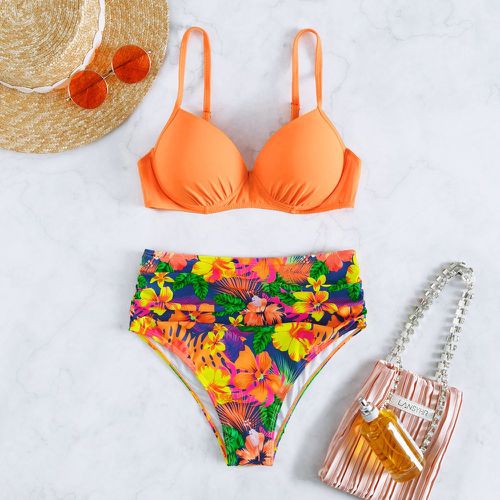 Bikini push-up aléatoire à imprimé tropical - SHEIN - Modalova