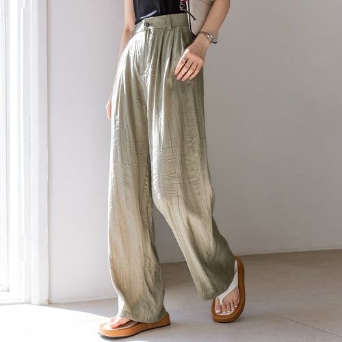Pantalon taille haute à plis - SHEIN - Modalova