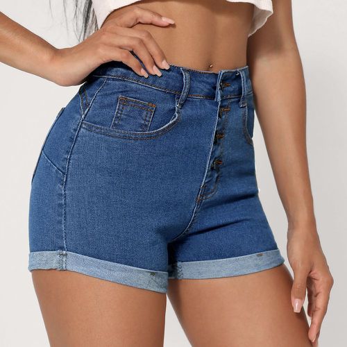 Short en jean ourlet roulé - SHEIN - Modalova