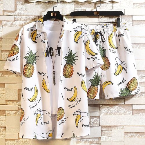 Chemise à imprimé ananas & Short à cordon(sans t-shirt) - SHEIN - Modalova