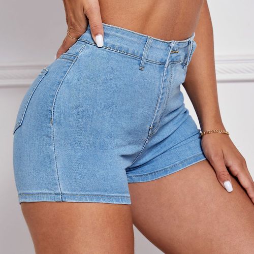 Short en jean élasticité élevé moulant - SHEIN - Modalova