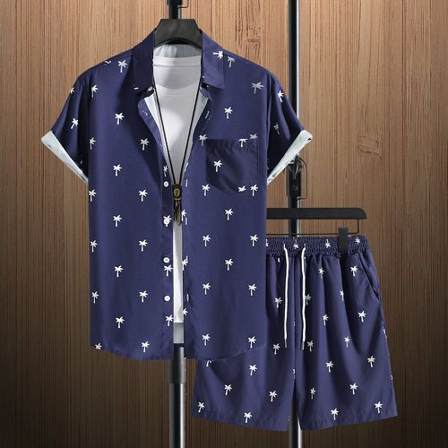 Chemise à imprimé cocotier & Short à cordon (sans t-shirt) - SHEIN - Modalova