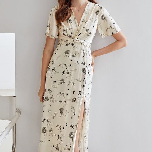 Robe 100% en soie torsadé - SHEIN - Modalova