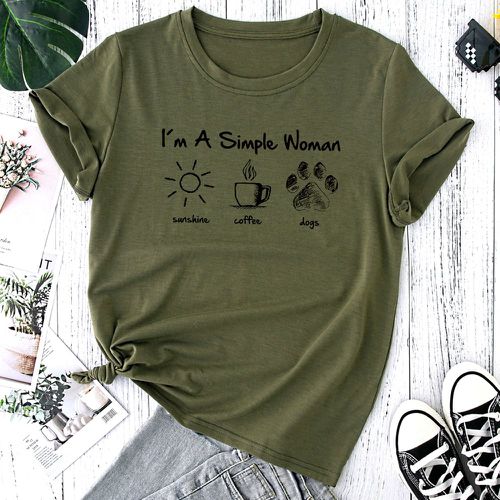 T-shirt slogan & à imprimé soleil - SHEIN - Modalova