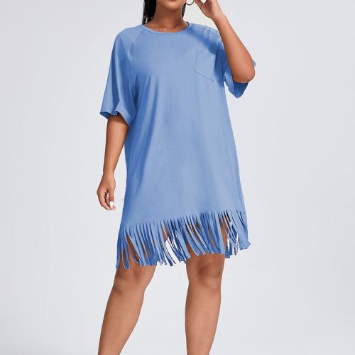 Robe t-shirt unicolore à franges - SHEIN - Modalova