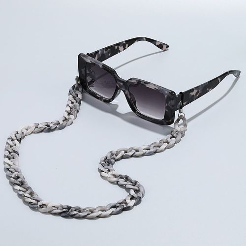 Lunettes de mode à monture carrée & Chaîne de lunettes épais - SHEIN - Modalova