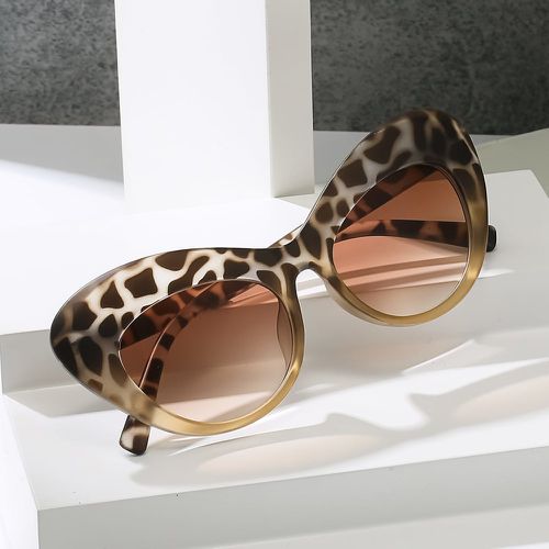 Lunettes de mode à motif léopard à verres teintés - SHEIN - Modalova